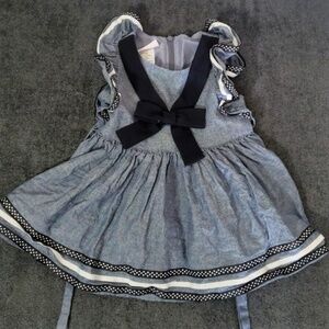 SALE Bonnie Baby Jean's Dress Baby Girl Size 12M
